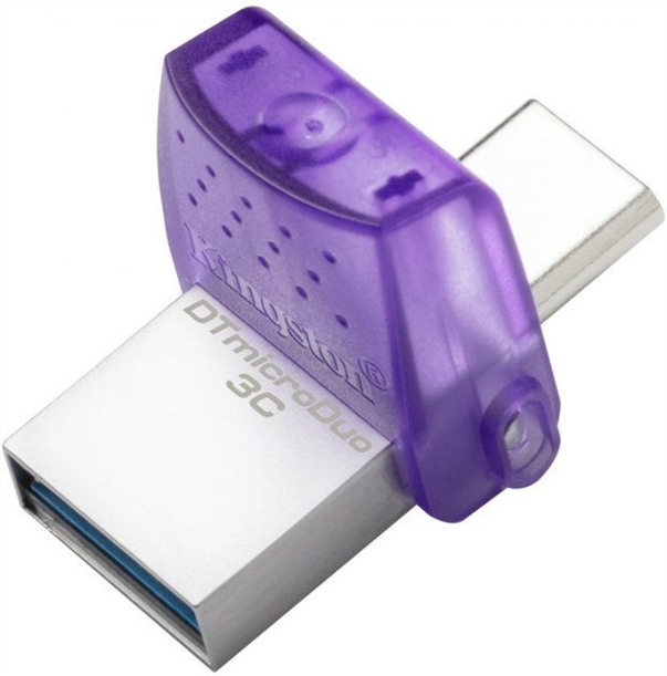 USB Флеш 128Gb Kingston DT Duo 3C 128GB 200MB/s dual USB-A + USB-C Фіолетова (Purple) 211677 фото