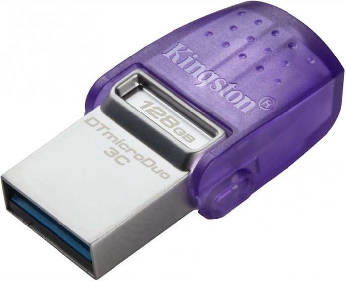 USB Флеш 128Gb Kingston DT Duo 3C 128GB 200MB/s dual USB-A + USB-C Фіолетова (Purple) 211677 фото