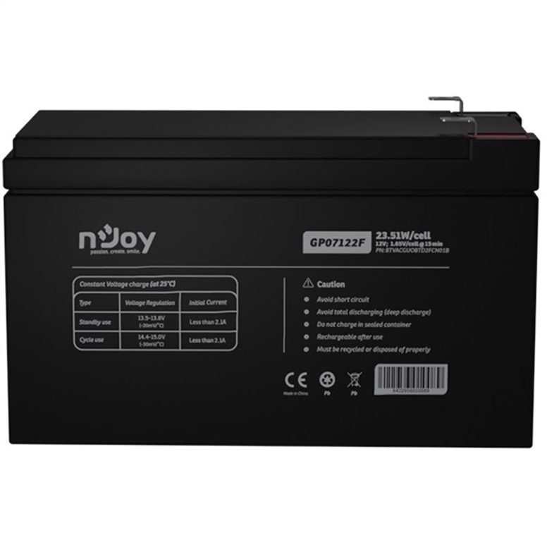 Акумуляторна батарея Njoy GP07122F 12V 7Ah AGM 174639 фото