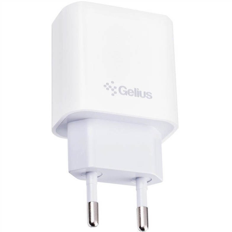 Зарядний пристрій Gelius Merge GP-HC060 Gan (1 USB + 1 USB-C) 35W QC/PD/PPS Білий (White) 133212 фото