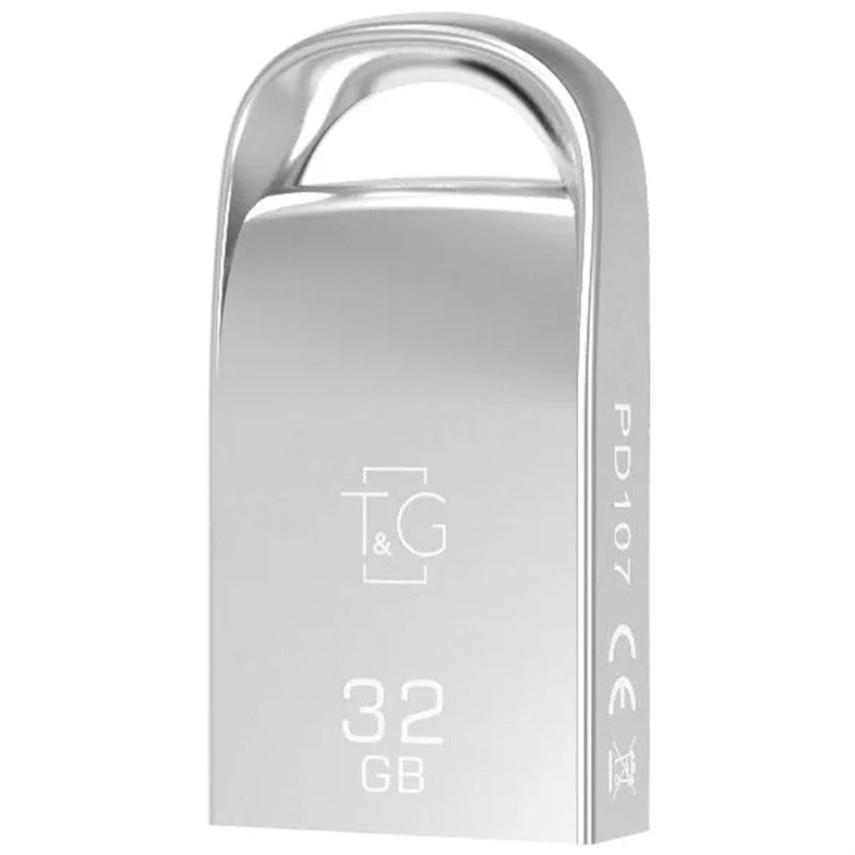USB Флеш 32Gb T&G 107 Metal Срібна (Silver) 145871 фото