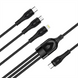 USB кабель ColorWay Lightning + micro USB + USB Type-C 3.0А 1.2м Чорний (Black) 169107 фото 3