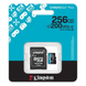 Карта пам`яті MicroSD Kingston Canvas Go Plus 256Gb UHS-I/U3 Class 10 R200/W160MB/s + адаптер 145598 фото 1