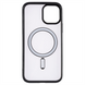 Чохол накладка для iPhone 12/12 Pro Clear Color MagSafe Case Чорна (Black) 115581 фото 2