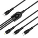 USB кабель ColorWay Lightning + micro USB + USB Type-C 3.0А 1.2м Чорний (Black) 169107 фото 2