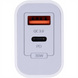 Зарядний пристрій Gelius Merge GP-HC060 Gan (1 USB + 1 USB-C) 35W QC/PD/PPS Білий (White) 133212 фото 2