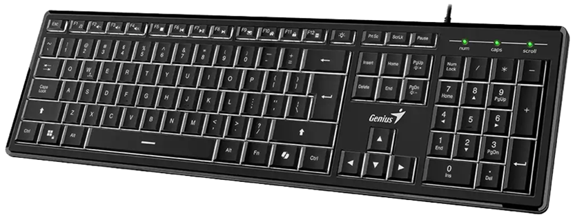 Клавіатура Genius SlimStar 820 з підсвіткою USB Чорна (Black) 167401 фото