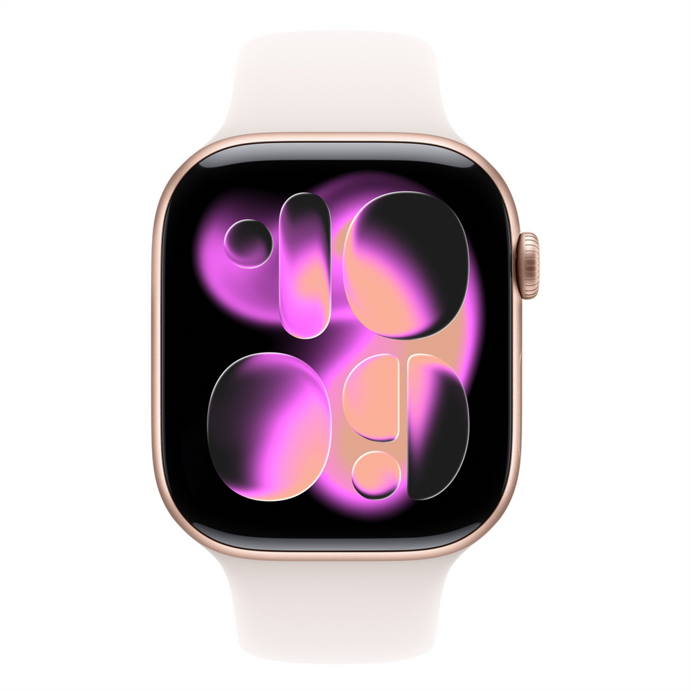 Смарт-годинник Apple Watch Series 11 GPS 46mm Rose Gold Alu. Case w. Light Blush S. Band - M/L (MEV74) 198946 фото