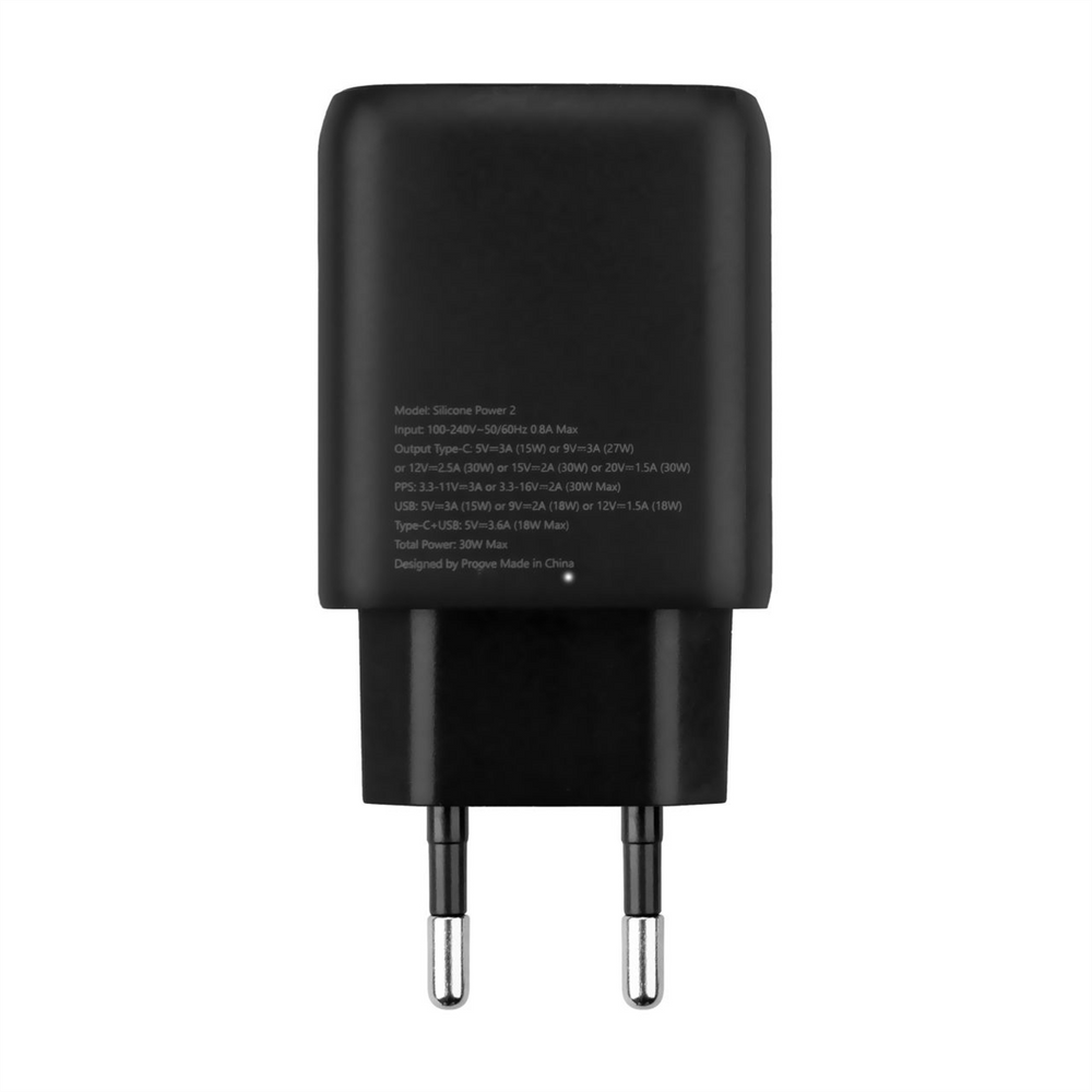 Зарядний пристрій Proove Silicone Power 2 (USB-C) PD20W+ кабель Type-C to Type-C Білий (White) 143498 фото
