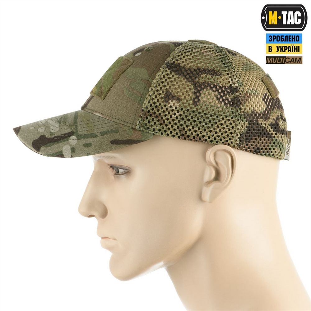 Бейсболка тактична M-Tac з сіткою Трійка NYCO Extreme Зелена (Multicam) (L/XL) 227400 фото