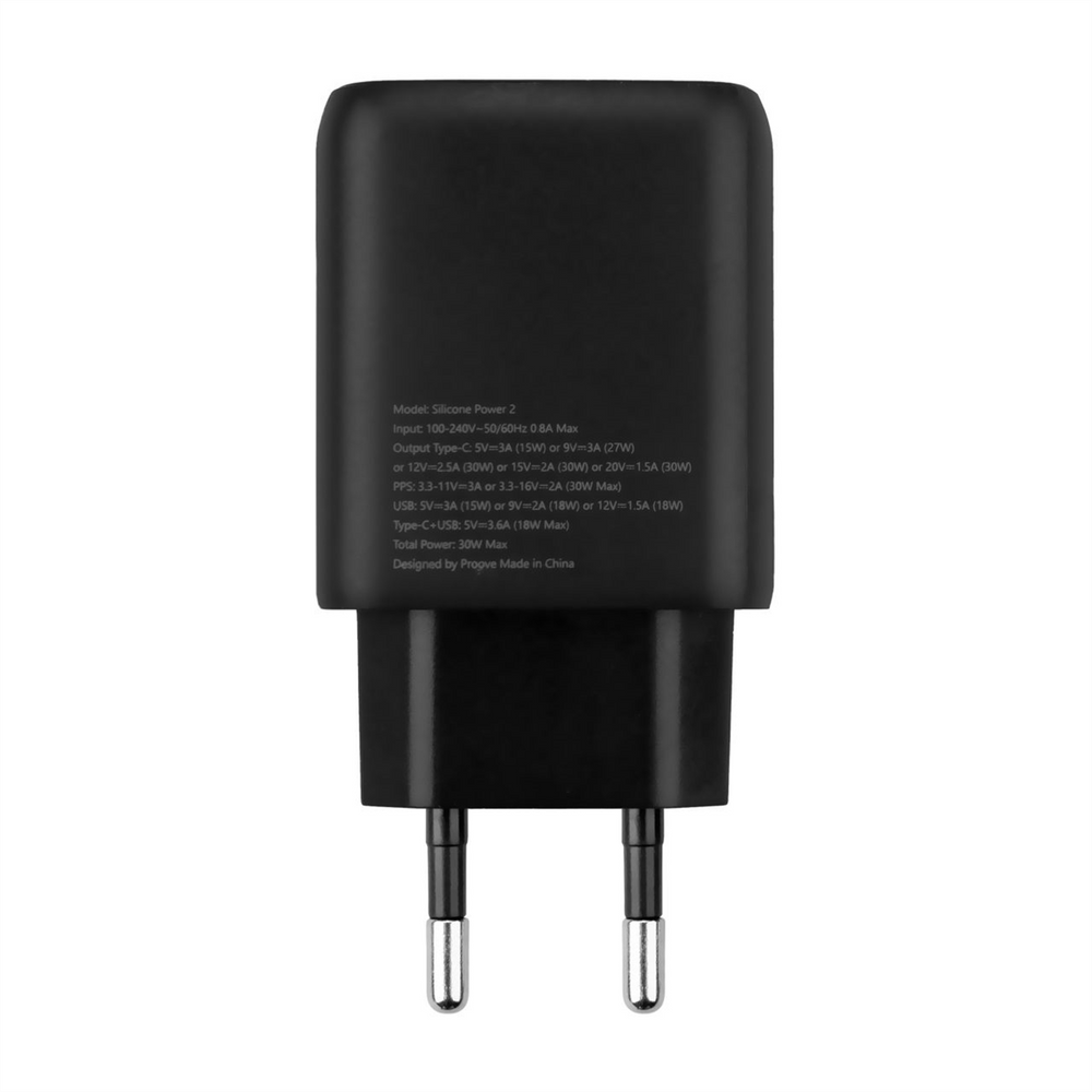 Зарядний пристрій Proove Silicone Power 2 (USB-C) PD20W+ кабель Type-C to Type-C Білий (White) 143498 фото