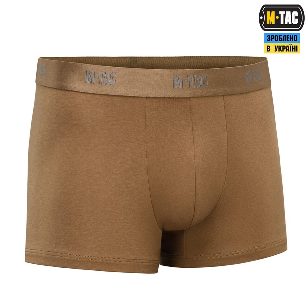 Труси M-Tac Men Cotton Stretch Boxer Briefs L Коричневі (Coyote Brown) 220766 фото