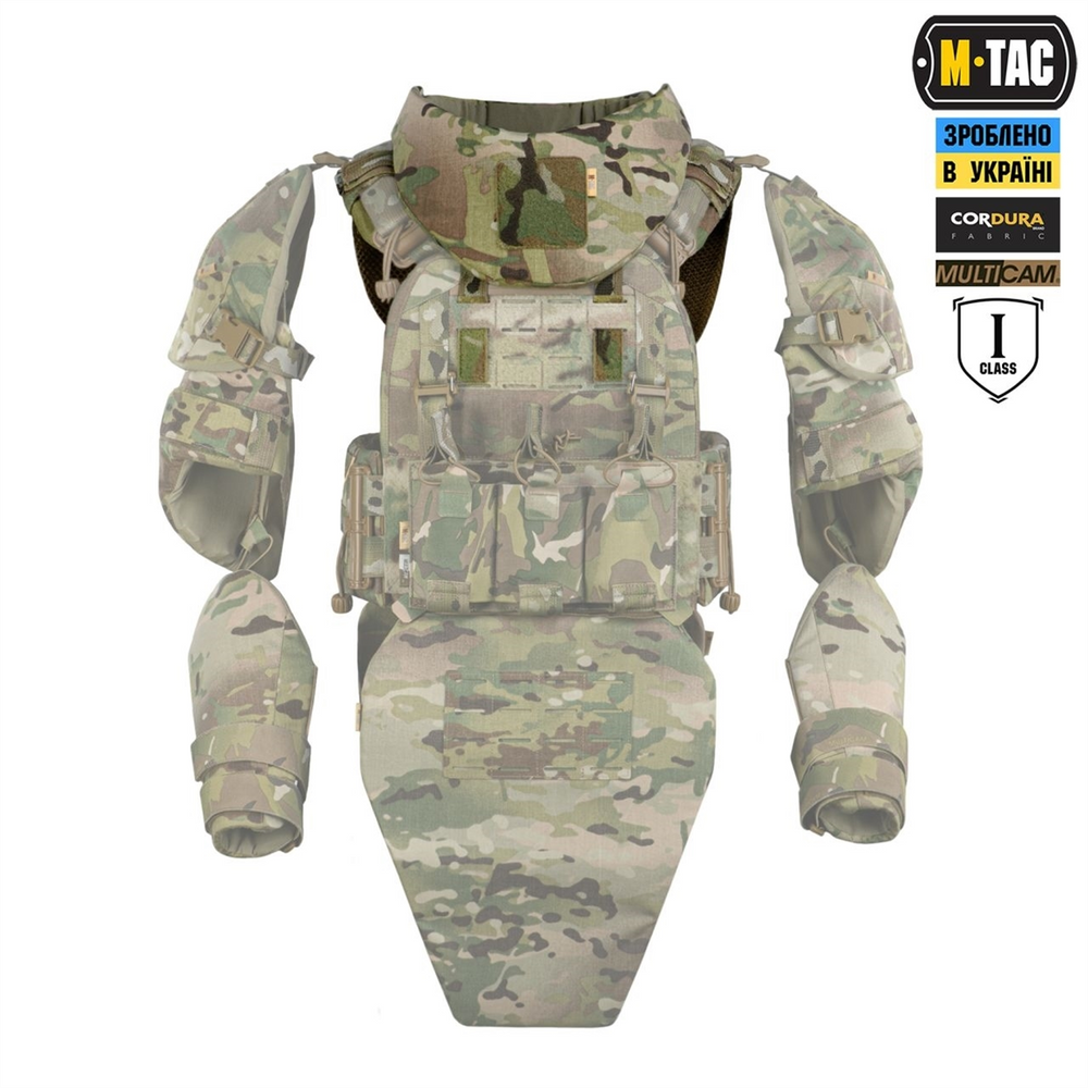 Горжет M-Tac з балістичними пакетами 1 клас захисту Elite Gen.II Зелений (Multicam) 224776 фото