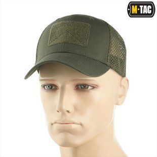 Бейсболка M-Tac з липучкою та сіткою Flex ріп-стоп S/M (40570062-56) Зелена (Army Olive) 217476 фото