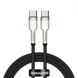 USB кабель Baseus Cafule Metal Type-C to Type-C 100W Чорний (Black) 113203 фото