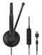 Навушники накладні EPOS IMPACT 100 MS Stereo USB-C+A Чорні (Black) 183341 фото 3