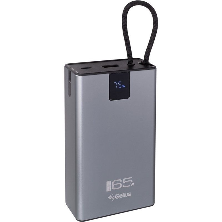 PowerBank 20000 mAh Gelius Veyron GP-PB312 QC+PD 65W Чорний (Black) 199311 фото