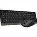 Клавіатура бездротова A4Tech FG1012S + миша Сіра (Black Grey) 185207 фото 1