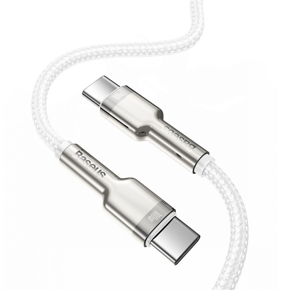 USB кабель Baseus Cafule Metal Type-C to Type-C 100W Чорний (Black) 113203 фото