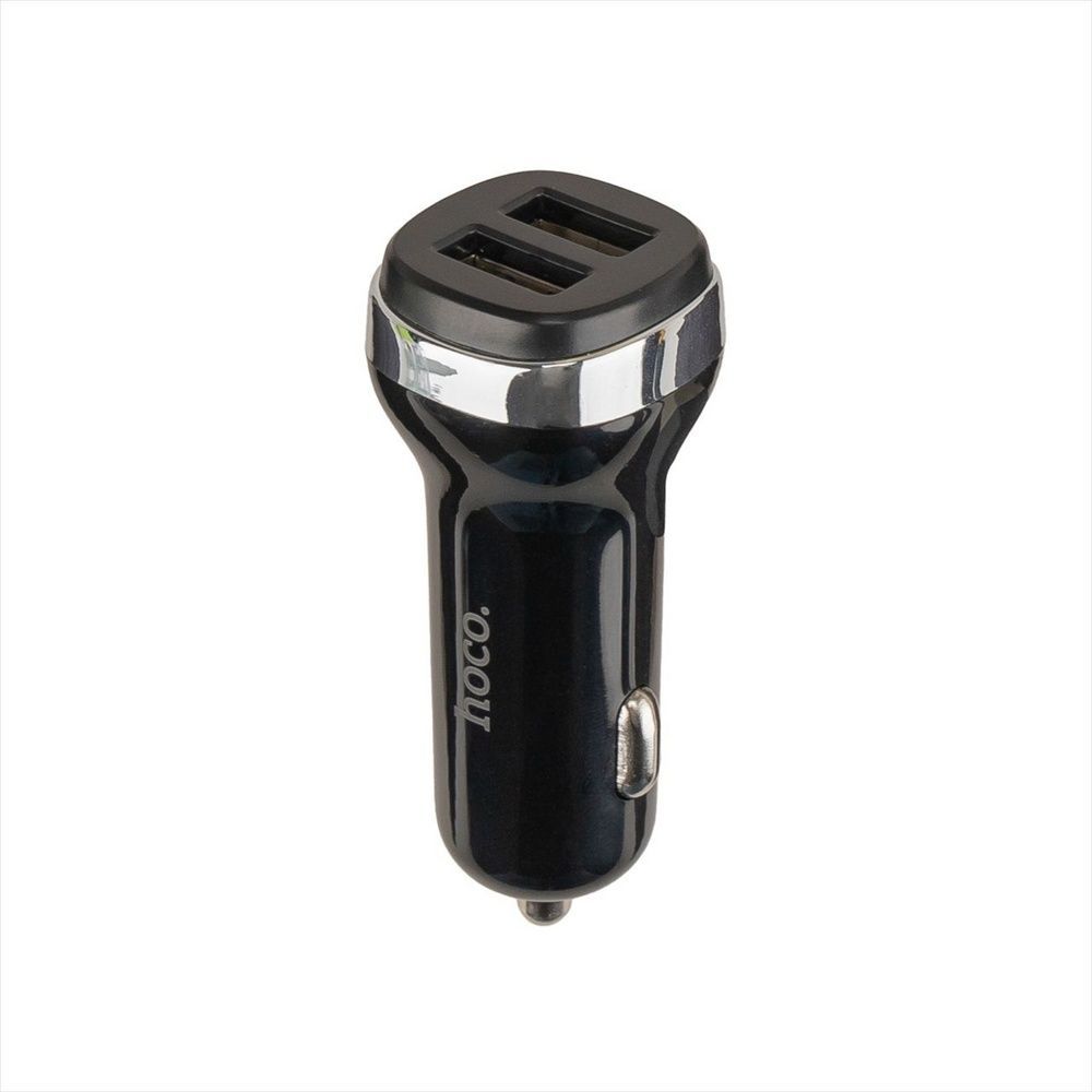 Автомобільний зарядний пристрій Hoco Z40 2USB 2.4A + кабель Micro-USB Чорний (Black) 105003 фото