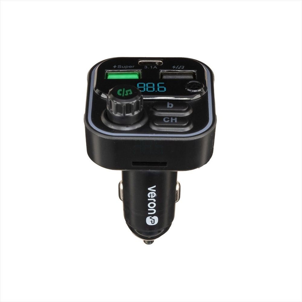 Fm-модулятор Veron MC016 Bluetooth Чорний (Black) 115176 фото