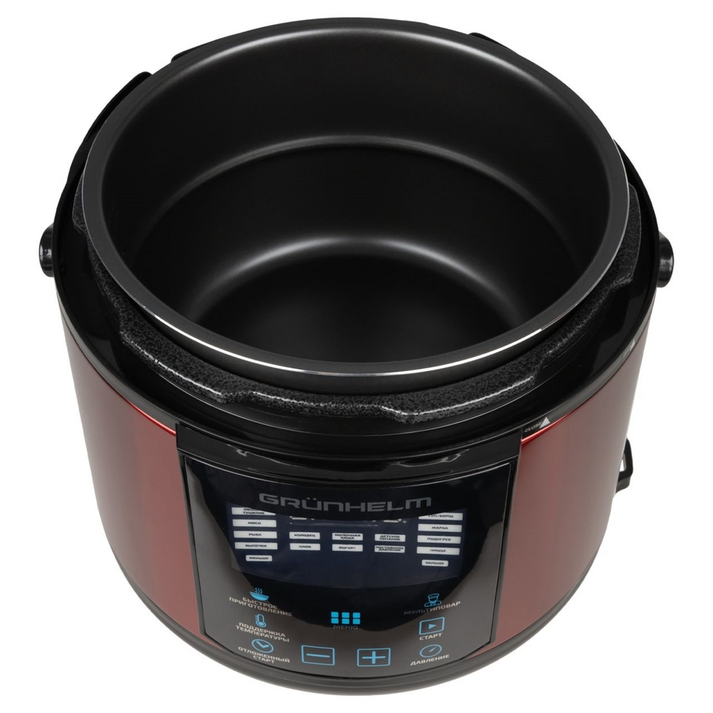 Мультиварка-скороварка Grunhelm MPC-25 Червона (Red) 110843 фото
