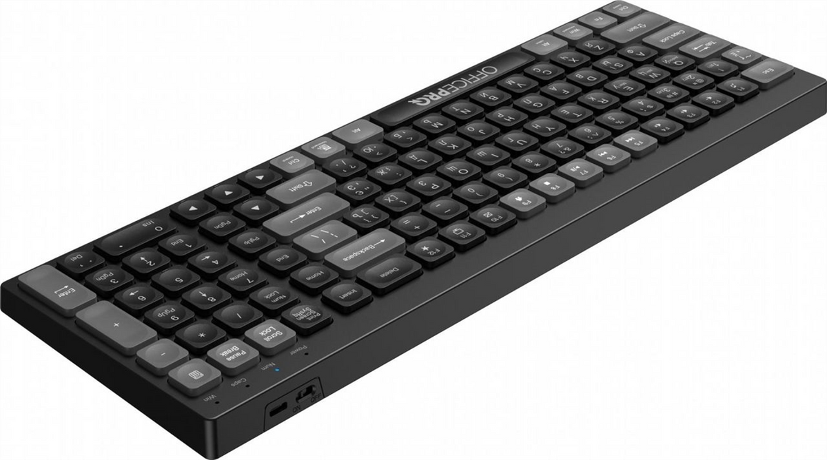 Клавіатура бездротова OfficePro SK985B Чорна (Black) 165402 фото