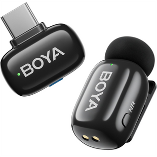 Мікрофон петличний бездротовий Boya mini-16 Lightning Чорний (Black) 215657 фото