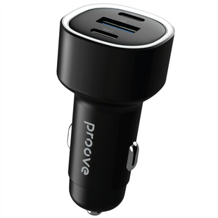 Автомобільний зарядний пристрій Proove Flash 60W 2Type-C+USB Чорний (Black) 133759 фото