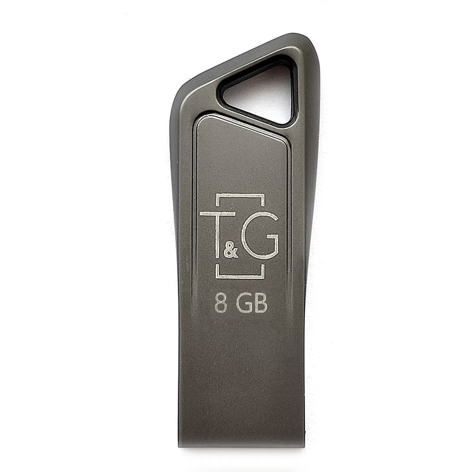 USB Флеш 8Gb T&G 114 Metal Чорна (Black) 145674 фото