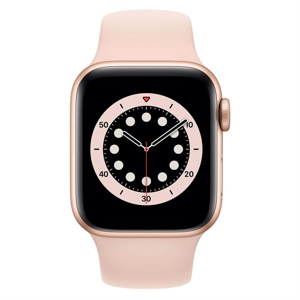 Смарт-годинник Apple Watch 6 4G 44mm Gold Aluminum Case with Pink Sand Sport Band (M07G3/MG2D3) 195705 фото