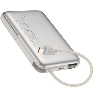 PowerBank 10000 mAh Hoco Q43 Clever dual PD20W з БЗП Type-C Срібний (Silver) 245896 фото