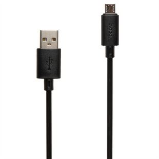 USB кабель Hoco X88 Gratified Micro-USB 2.4A Чорний (Black) 114540 фото