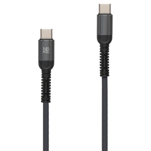 USB кабель Make Denim Type-C to Type-C 1м Сірий (Grey) 127954 фото