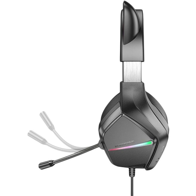 Навушники накладні Borofone BO106 Cat Ear + мікрофон Чорні Зелені (Black Green) 248417 фото