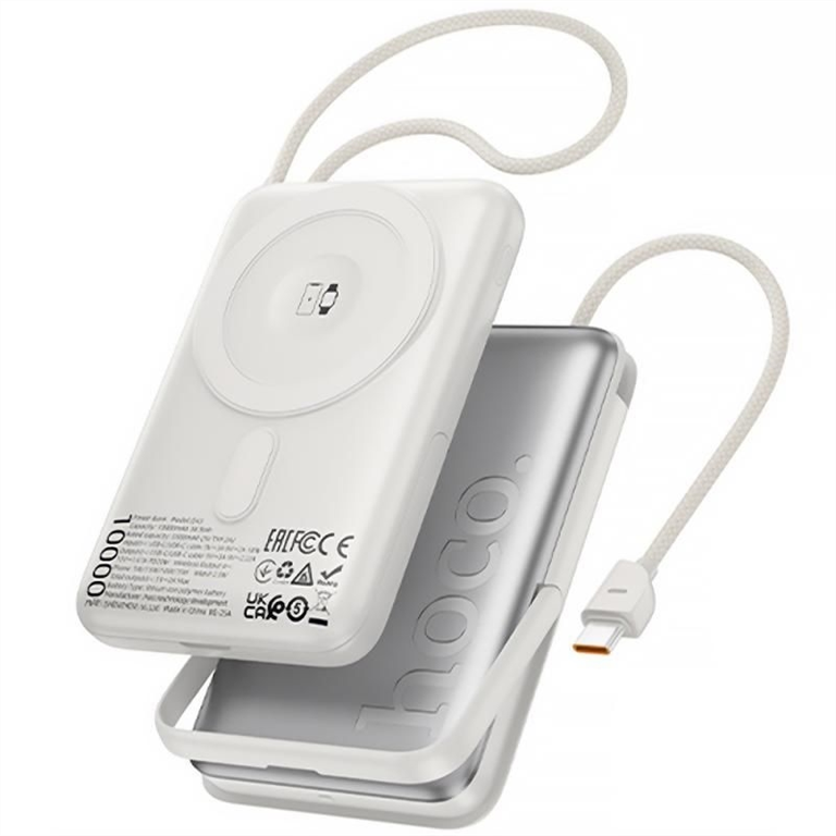 PowerBank 10000 mAh Hoco Q43 Clever dual PD20W з БЗП Type-C Срібний (Silver) 245896 фото