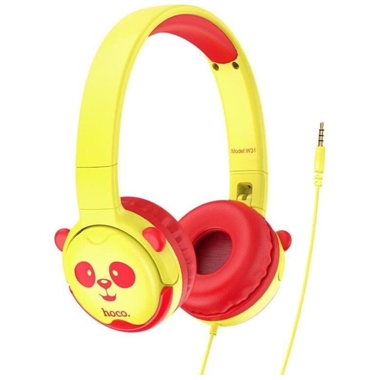 Навушники накладні Hoco W31 Childrens Жовті (Yellow Red) 183262 фото