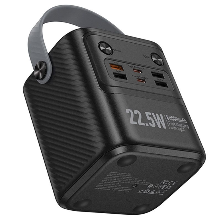 PowerBank 80000 mAh Hoco J152 Tough 22.5W+PD20W Чорний (Black) 245888 фото