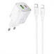 Зарядний пристрій Hoco N41 Almighty PD20W+QC3.0 (1USB-A/1C) + кабель Type-C to Lightning Білий (White) 166252 фото 1