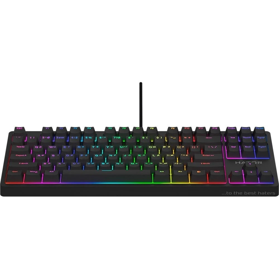 Клавіатура Hator Rockfall 2 Mecha TKL Чорна (Black Orange) 165697 фото