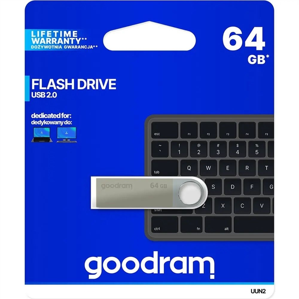 USB Флеш 64Gb Goodram UUN2 Unity Сіра (Silver) 188784 фото