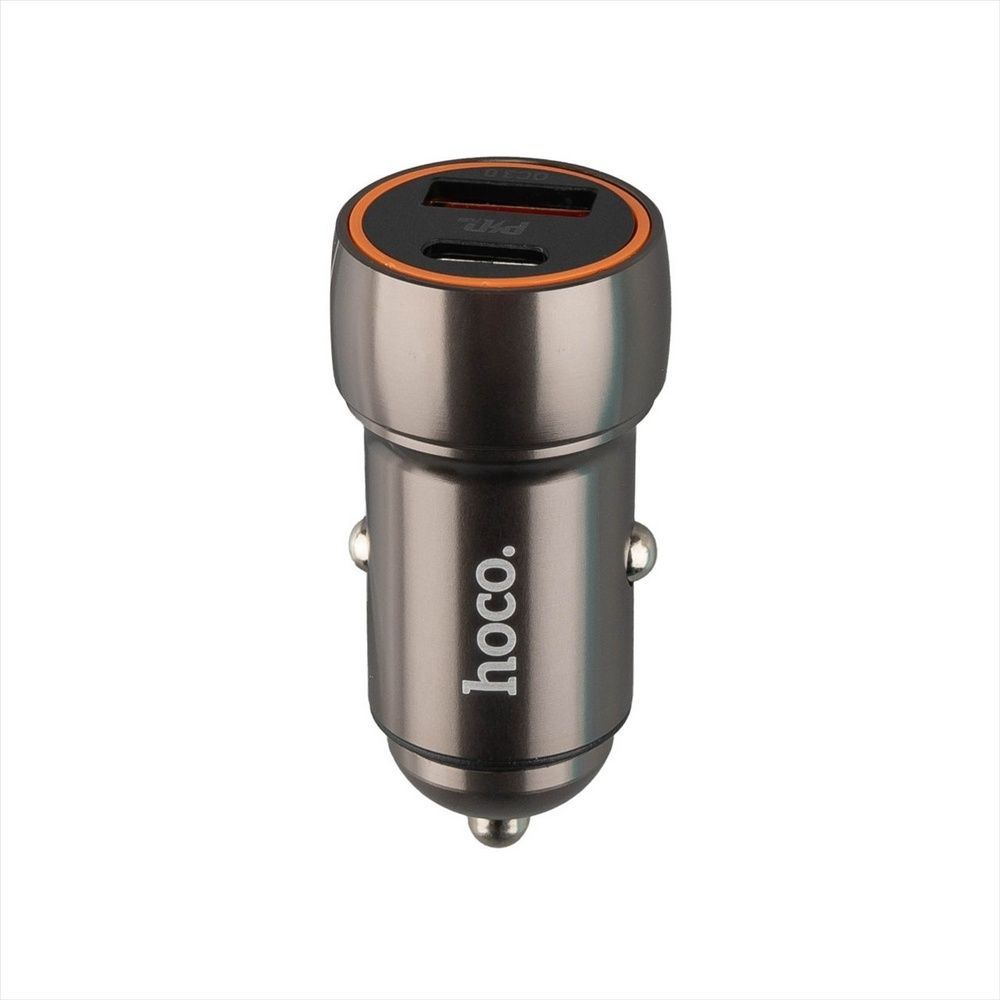 Автомобільний зарядний пристрій Hoco Z46A PD20W + QC3.0 Чорний (Black) 104630 фото