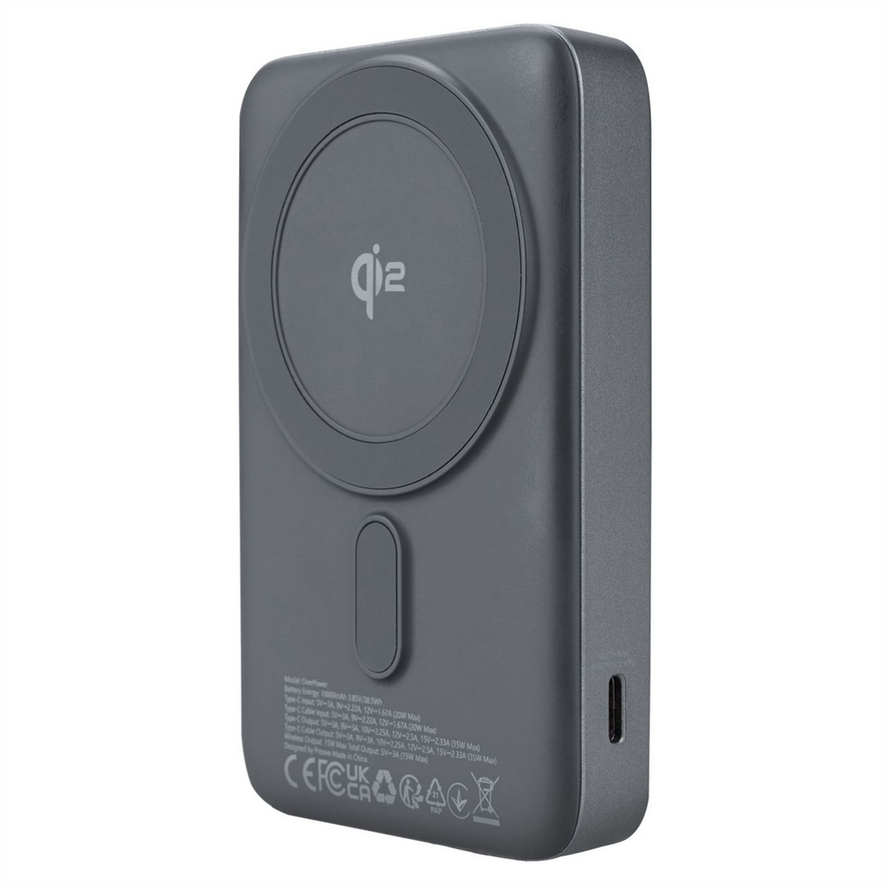 PowerBank 10000 mAh Proove OverPower Qi2 35W Чорний (Black) 140824 фото