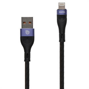 USB кабель Remzona CUL1-03BK Lightning 1м Чорний (Black) 140335 фото