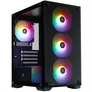 Корпус 1stPlayer X2-M-BK-4F7 Чорний (Black) 208074 фото