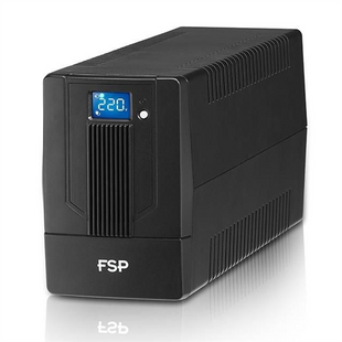 Джерело безперебійного живлення FSP iFP650, 650VA/360W, LCD, USB, 2xSchuko Чорне (Black) 196207 фото