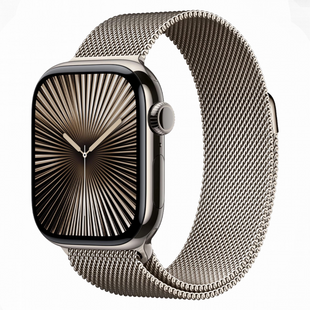 Смарт-годинник Apple Watch Series 10 GPS + Cellular 46mm Natural Titanium Case w. Natural Milanese Loop - M/L (MWYC3) 198930 фото