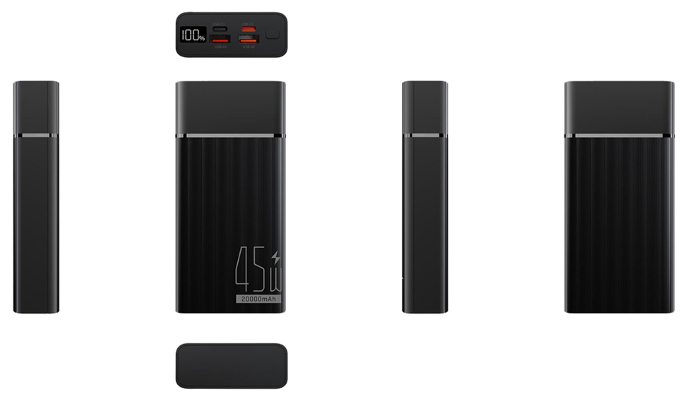 PowerBank 20000mAh YPB 2145 PD 45W Чорна (Black) 156364 фото