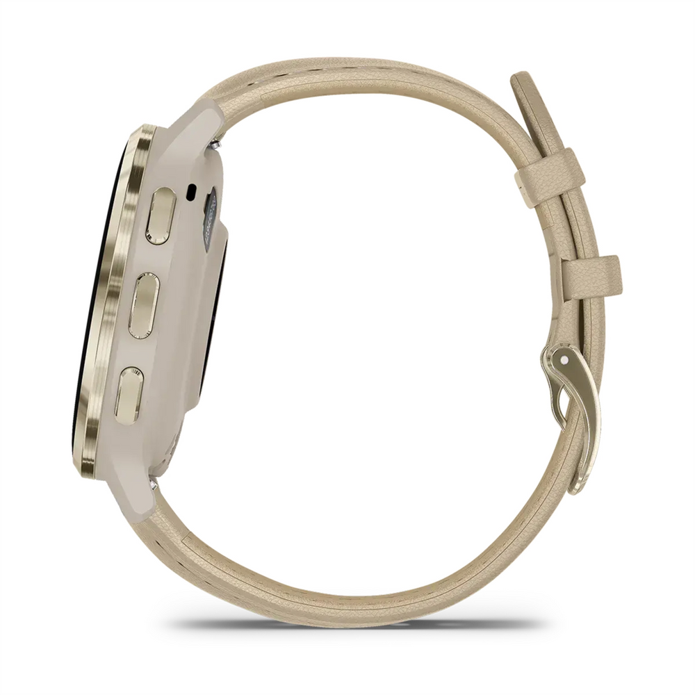 Смарт-годинник Garmin Venu 3S Soft Gold S. Steel Bezel w. French Gray Case and Leather Band (010-02785-55) 197308 фото