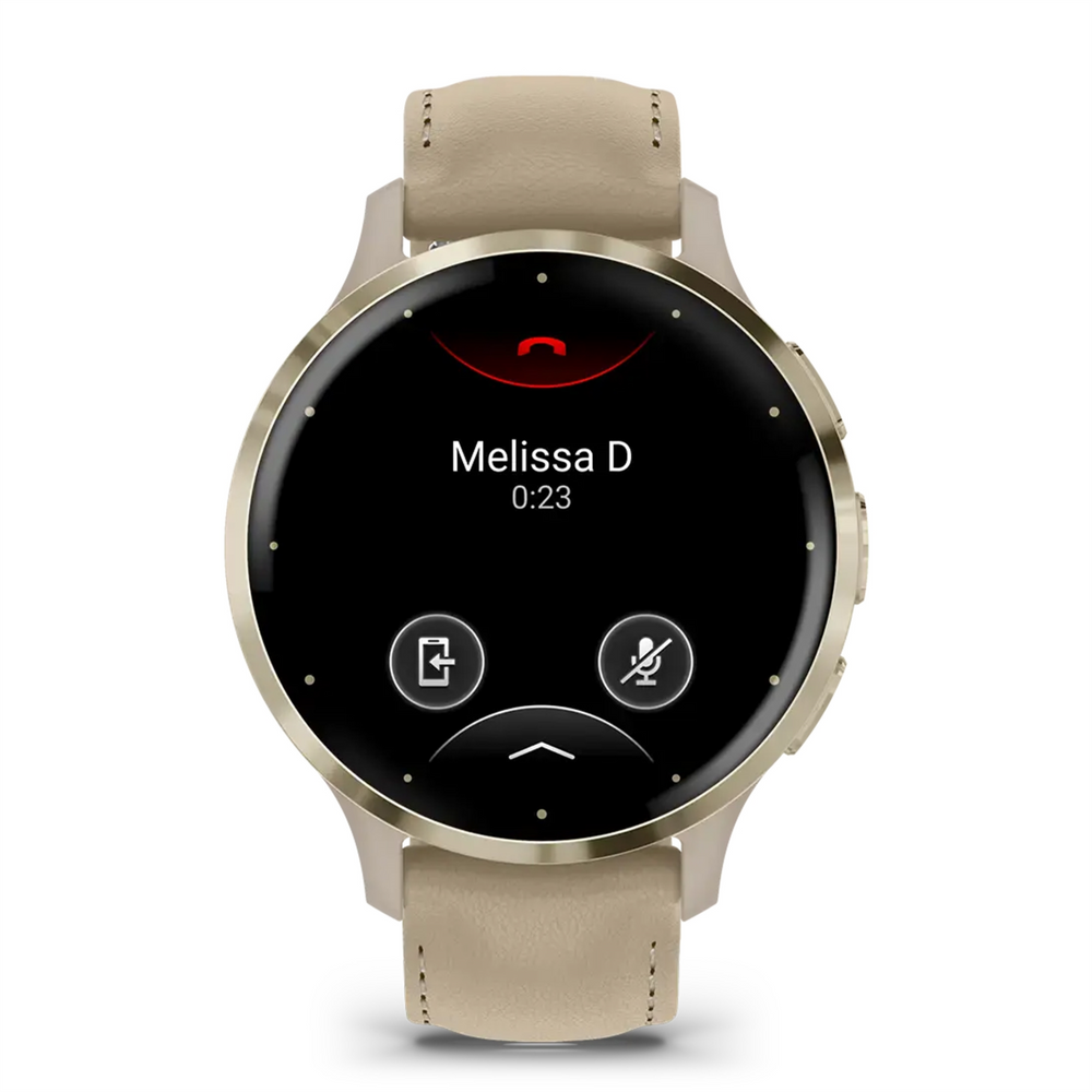 Смарт-годинник Garmin Venu 3S Soft Gold S. Steel Bezel w. French Gray Case and Leather Band (010-02785-55) 197308 фото